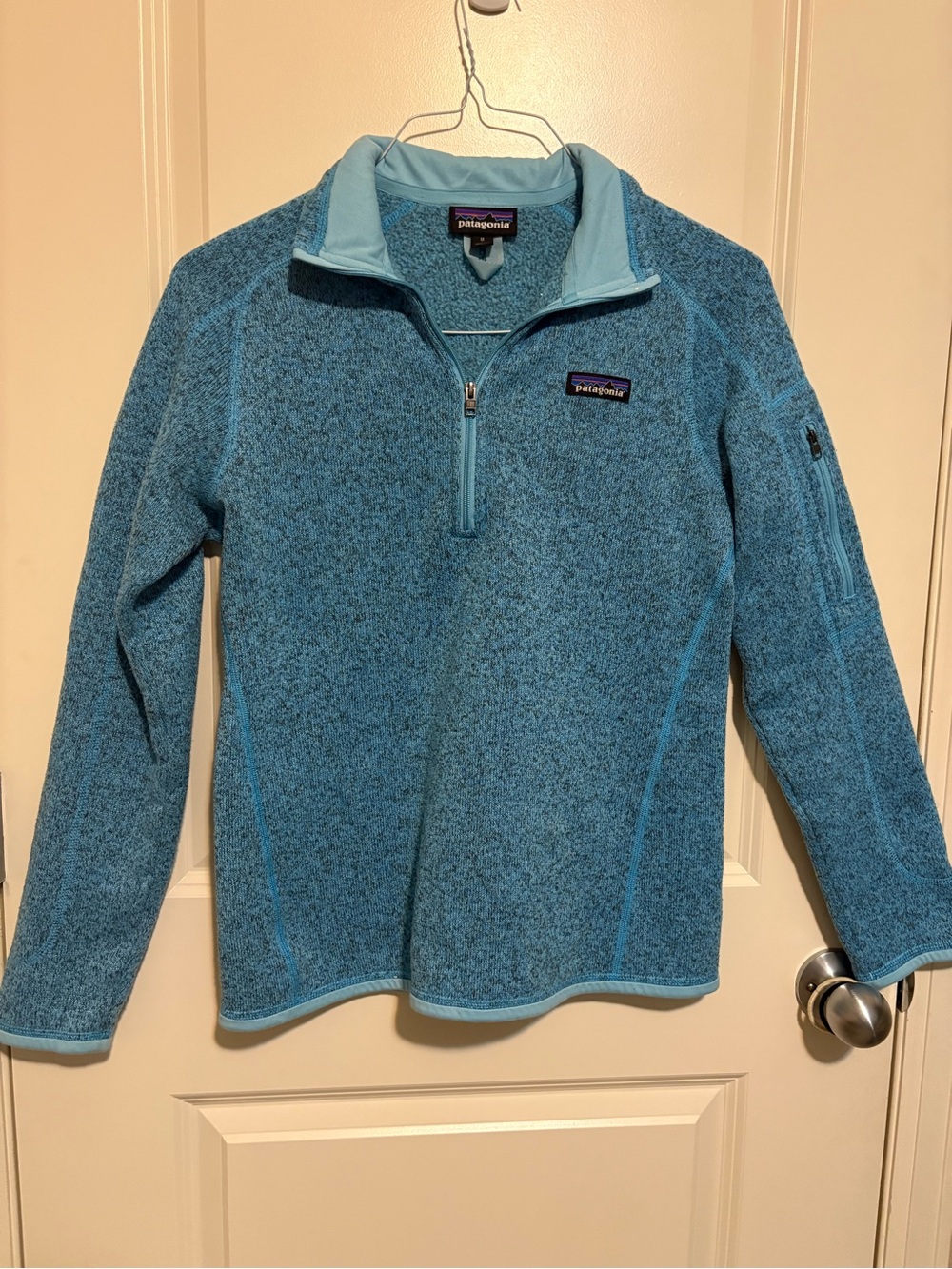 Patagonia Blue Quarter-Zip Fleece Pullover